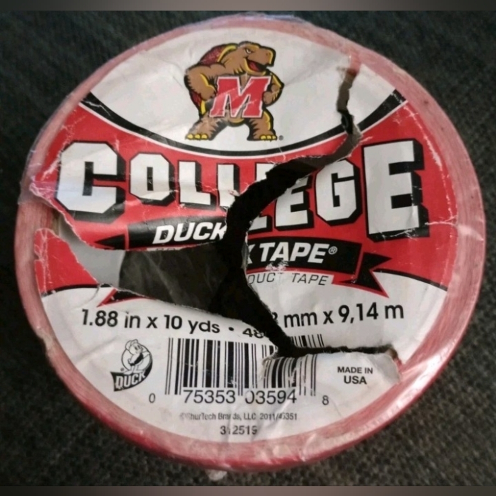 University Of Maryland Terrapins College Duck Brand Duct Tape